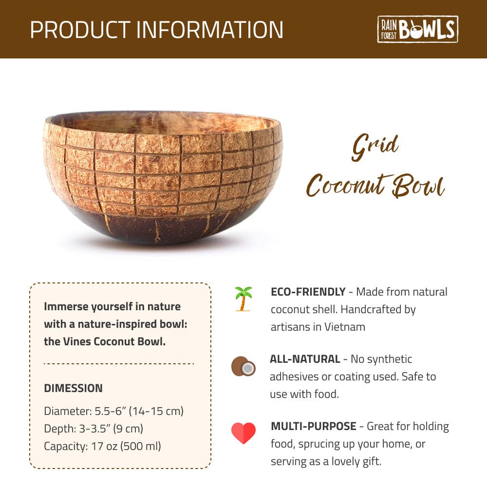 Grid Coconut Bowl