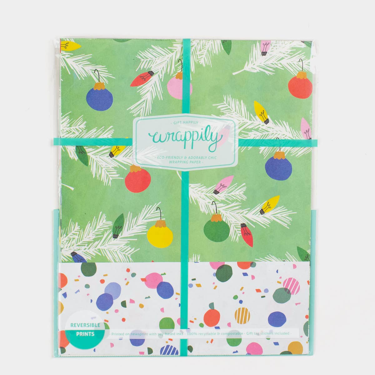 Double-sided Eco Wrapping Paper (Boughs/Twinkled)