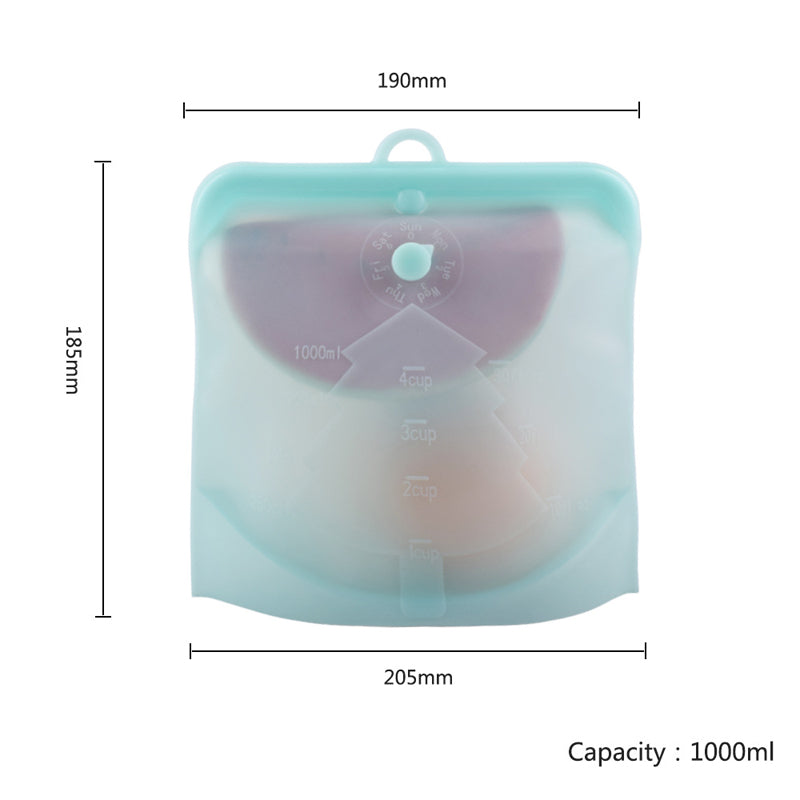 size of blue 4 cup food storage container