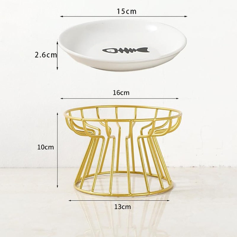 fish saucer with gold holder