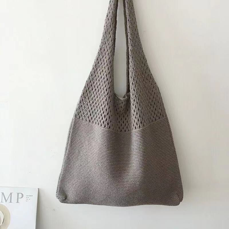 grey boho bag