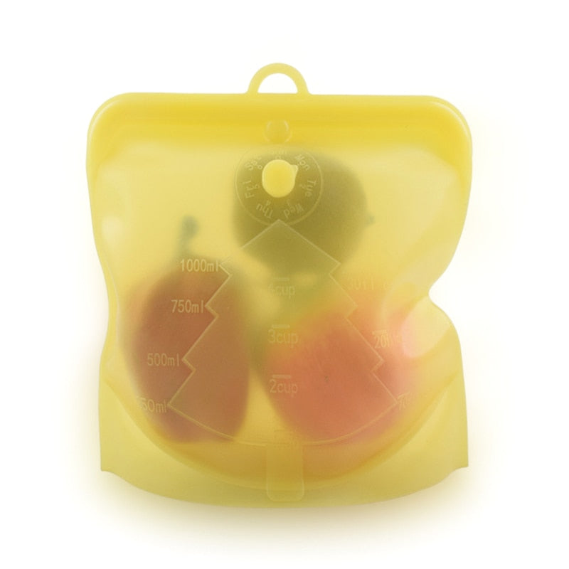 yellow food storage bag