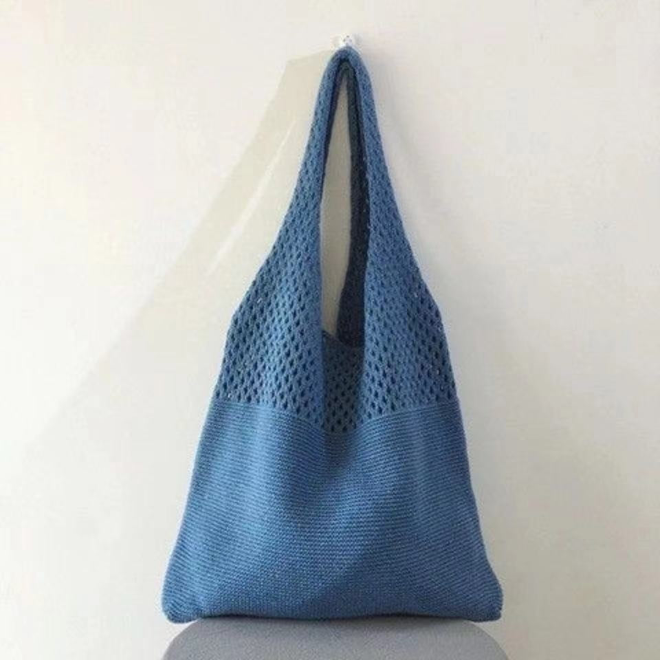blue boho bag