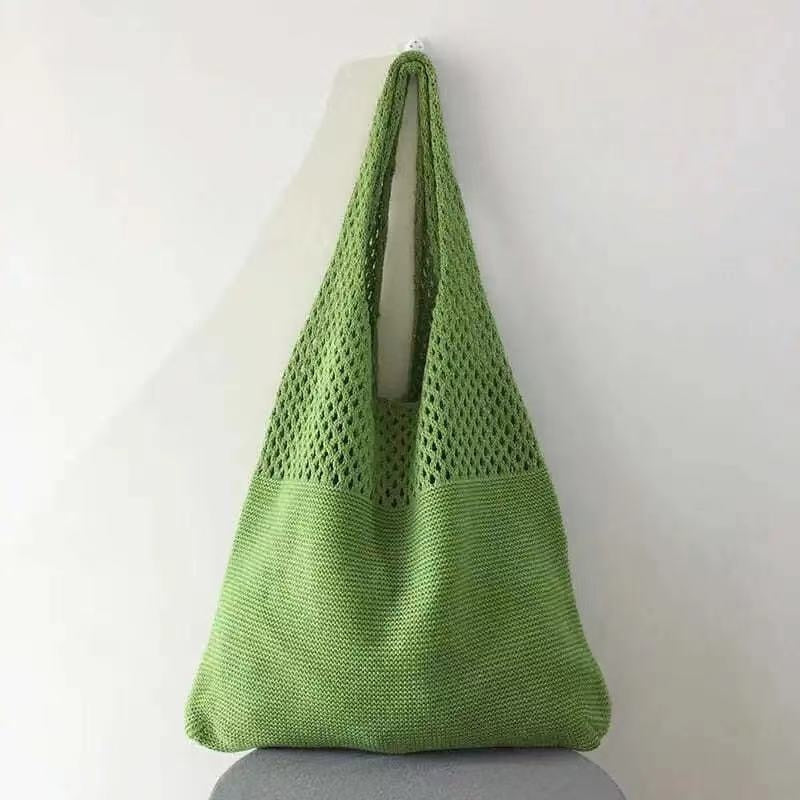 green boho bag