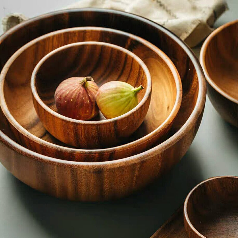 acacia wood bowls
