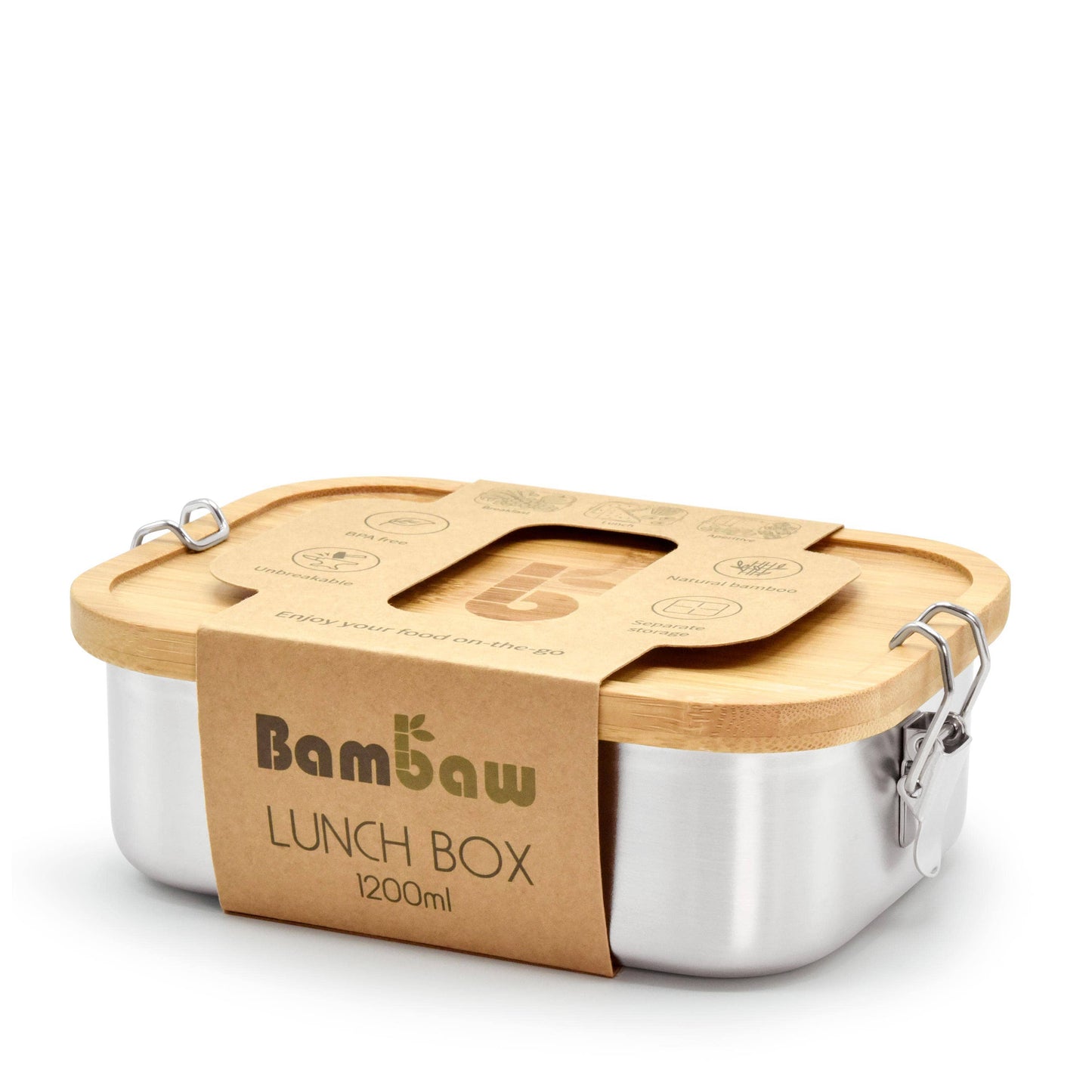 Bambaw Lunch Box with Bamboo Lid - 800 ml